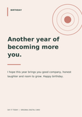 Thoughtful Birthday Card A5 PDF card design