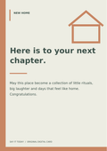 New Home Card A5 PDF card design
