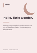 New Baby Card A5 PDF card design
