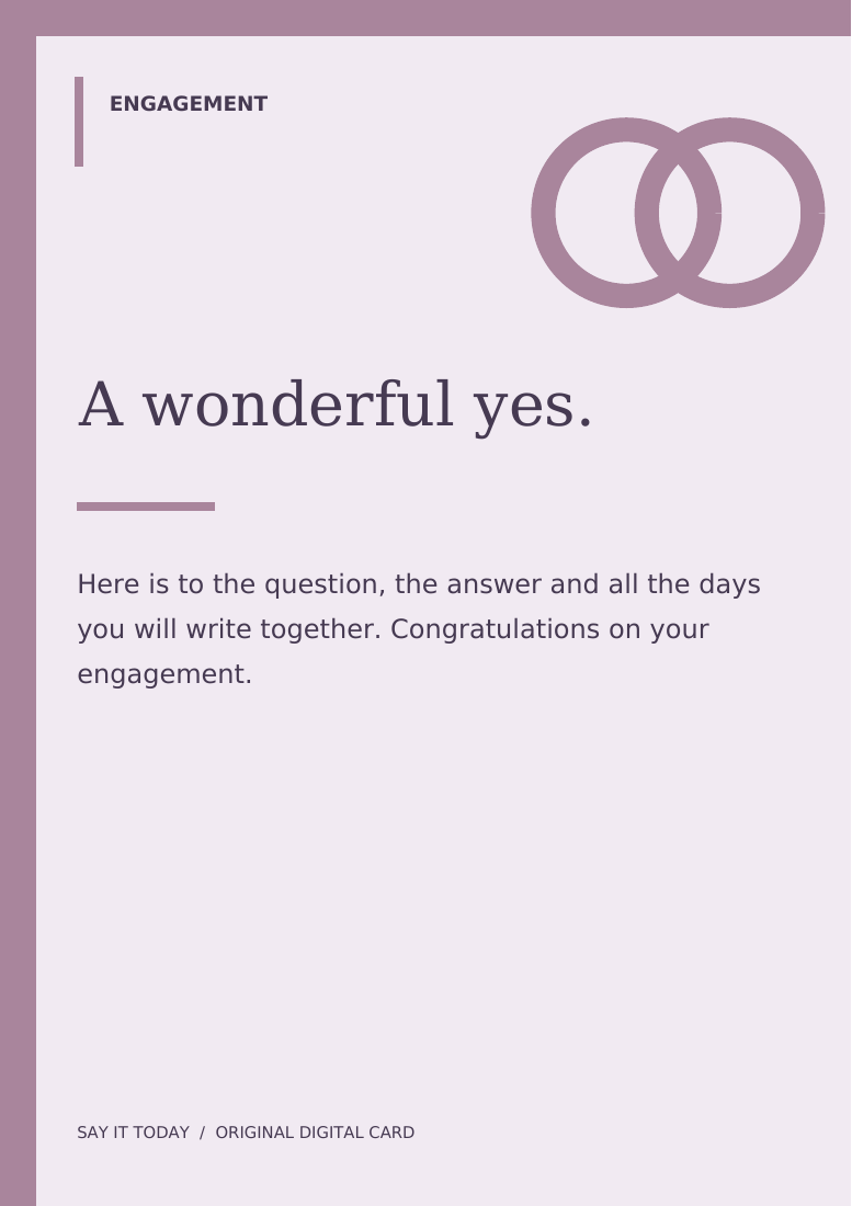 Engagement Card A5 PDF card design