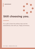 Anniversary Card A5 PDF card design