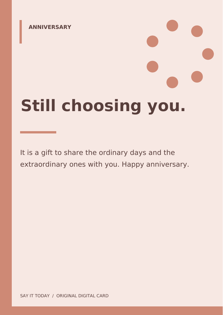 Anniversary Card A5 PDF card design