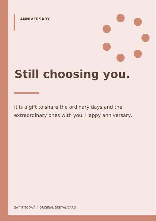 Anniversary Card A5 PDF card design