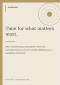 Retirement Card A5 PDF card design