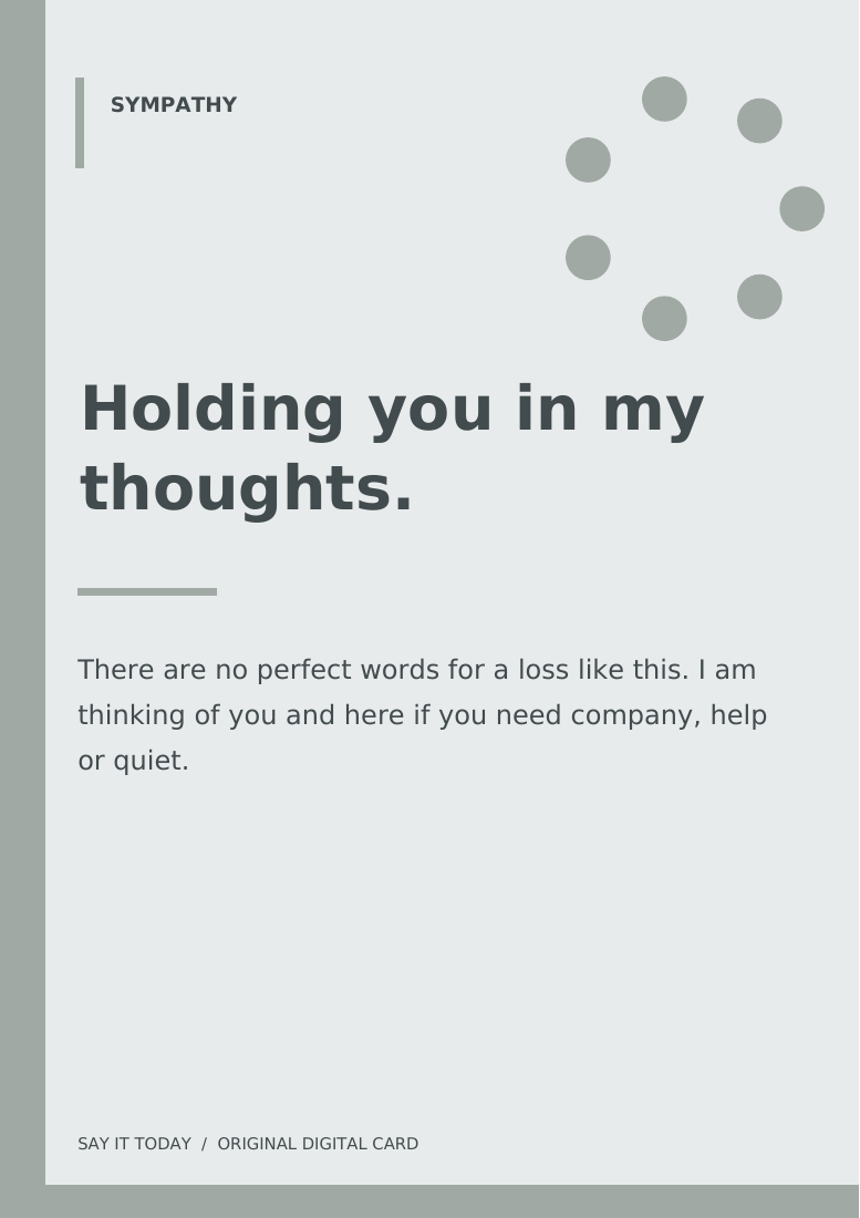 Sympathy Card A5 PDF card design