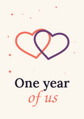 One year of us printable card