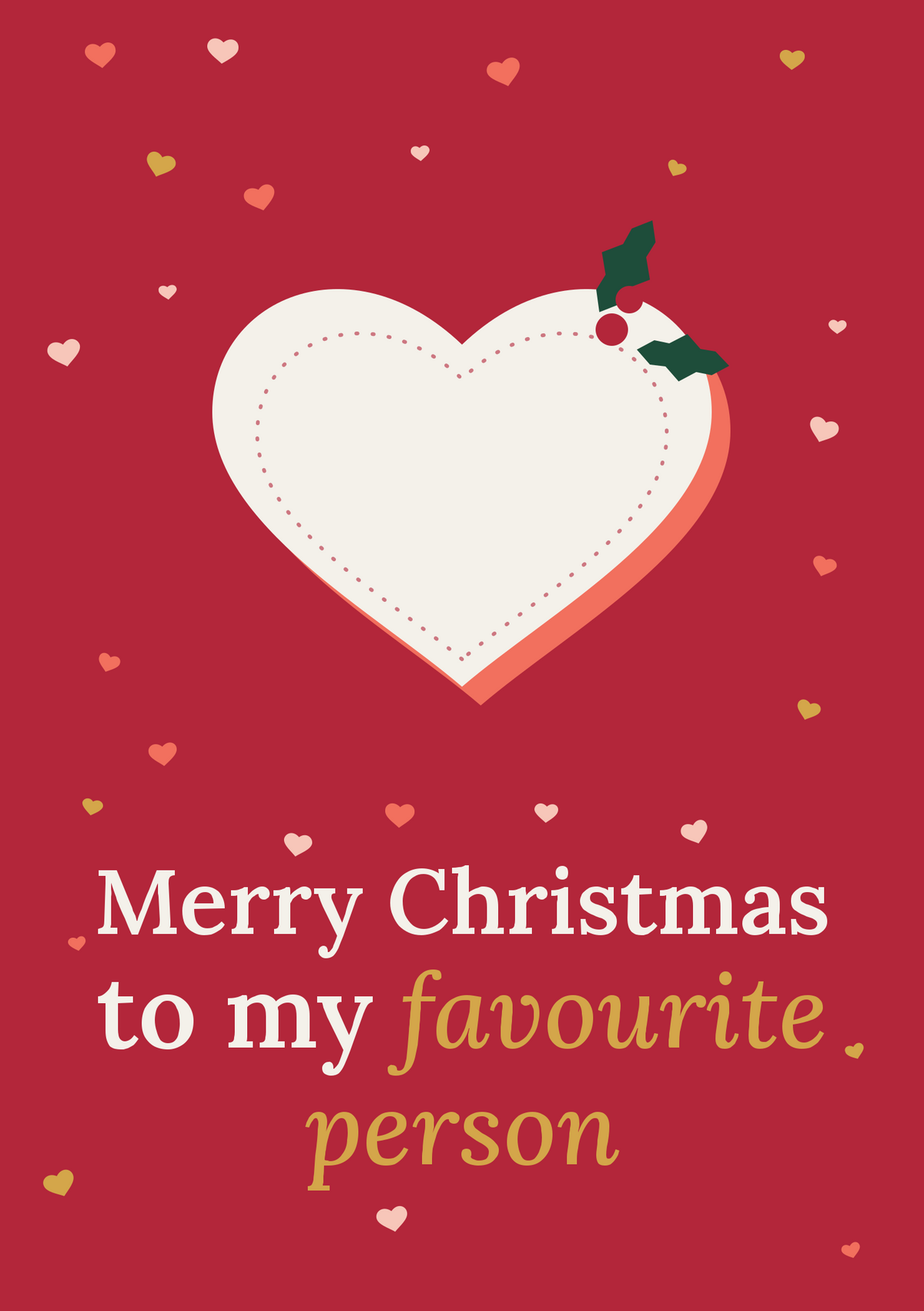 Merry Christmas to my favourite person printable card