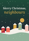 Merry Christmas, neighbours printable card