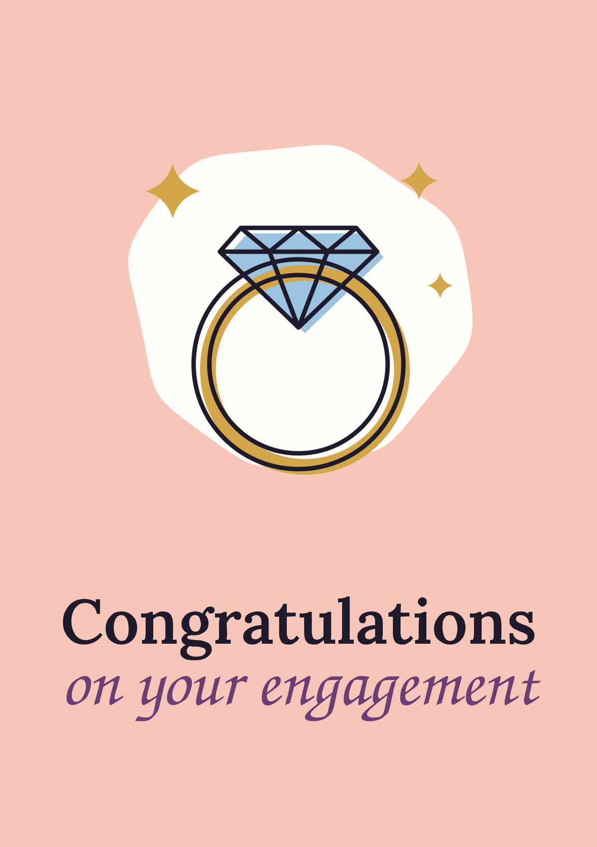 Congratulations on your engagement printable card