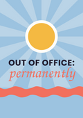 Out of office: permanently printable card