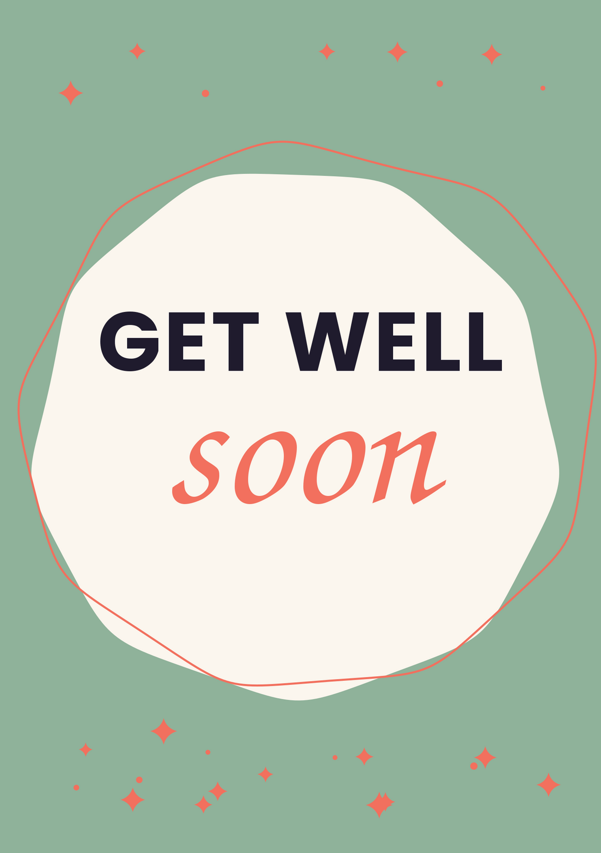 Get well soon printable card