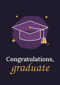 Congratulations, graduate printable card