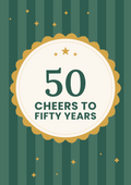 Cheers to fifty years printable card