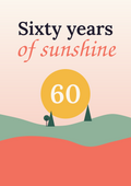 Sixty years of sunshine printable card