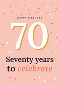 Seventy years to celebrate printable card