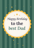 Happy birthday to the best Dad printable card