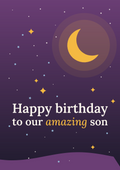 Happy birthday to our amazing son printable card