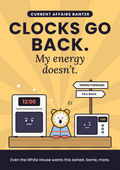 Clocks go back. My energy doesn't. printable card