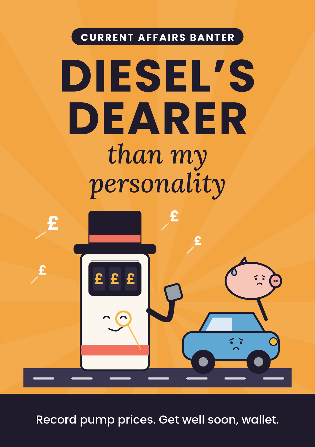 Diesel's dearer than my personality printable card