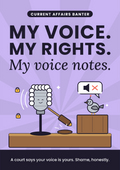 My voice. My rights. My voice notes. printable card