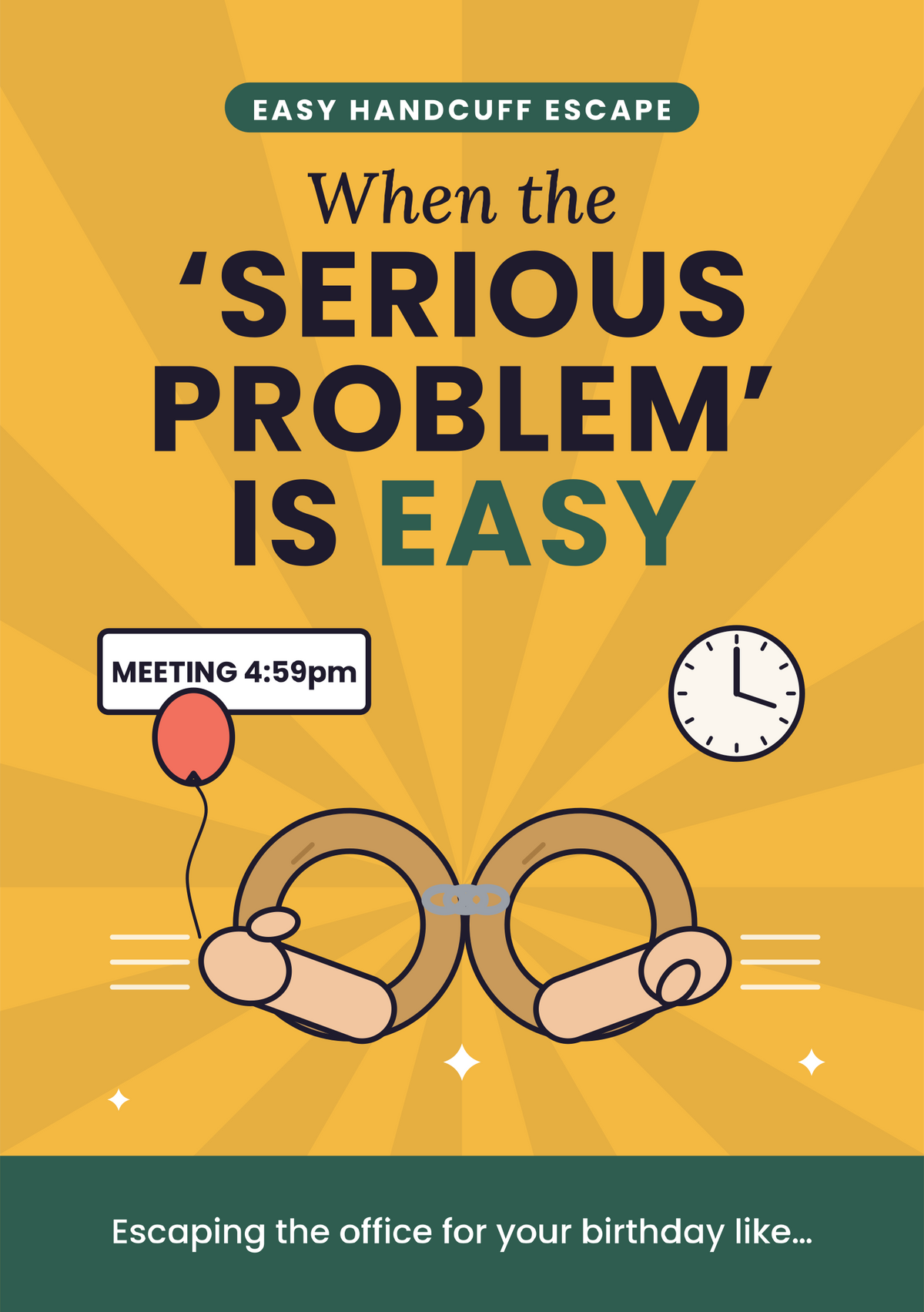 When the 'serious problem' is easy printable card