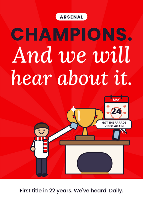 Champions. And we will hear about it. printable card
