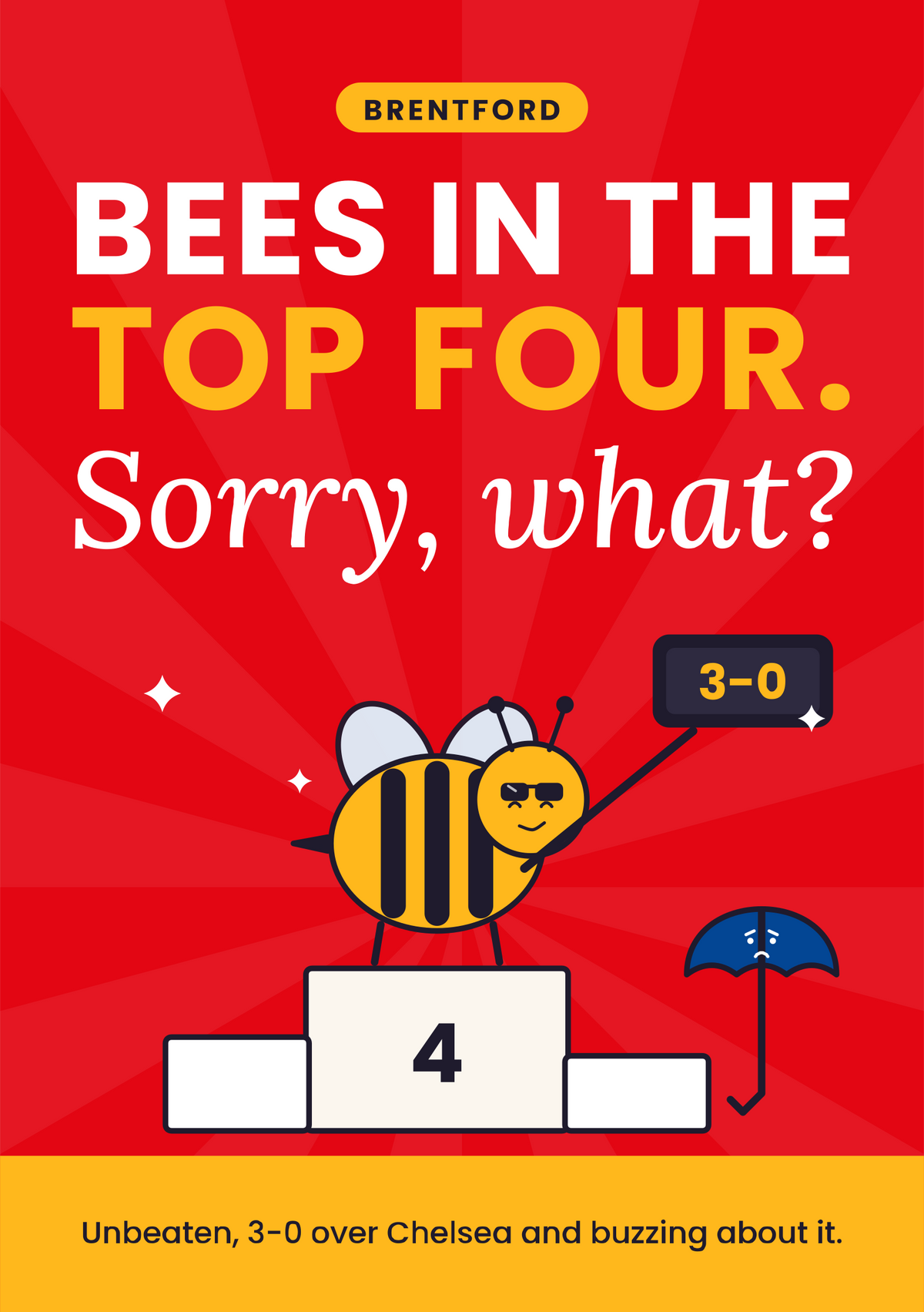 Bees in the top four. Sorry, what? printable card