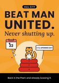 Beat Man United. Never shutting up. printable card