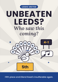 Unbeaten Leeds? Who saw this coming? printable card