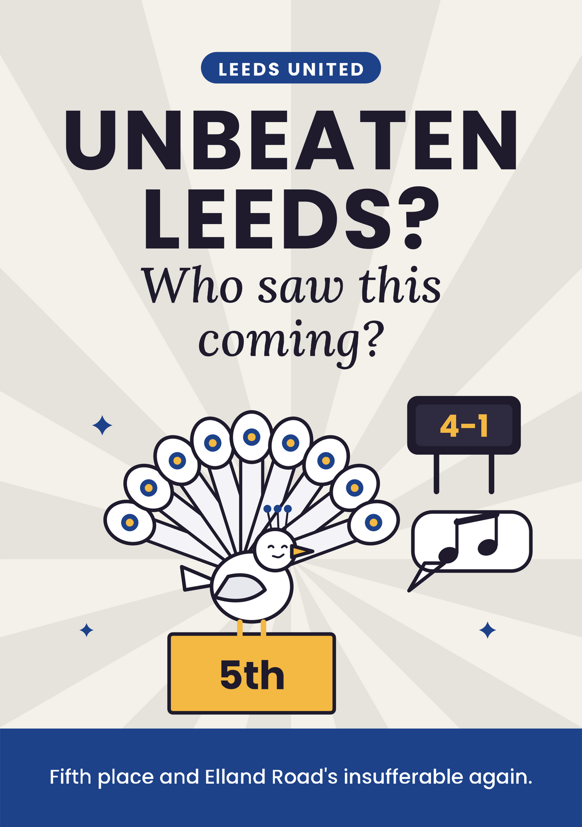 Unbeaten Leeds? Who saw this coming? printable card