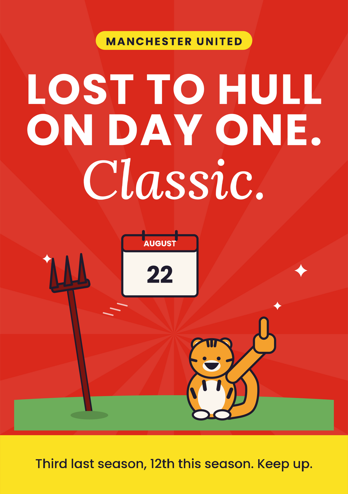 Lost to Hull on day one. Classic. printable card