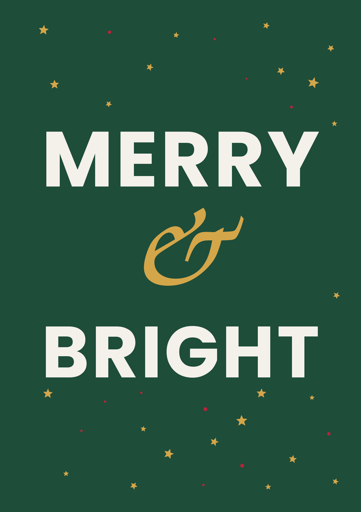 Merry & bright printable card