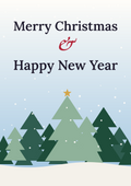 Merry Christmas & Happy New Year printable card