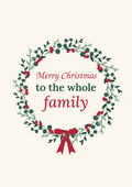 Merry Christmas to the whole family printable card