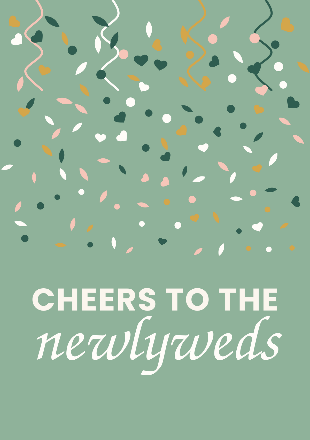 Cheers to the newlyweds printable card