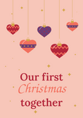 Our first Christmas together printable card