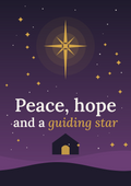 Peace, hope and a guiding star printable card