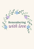 Remembering with love printable card