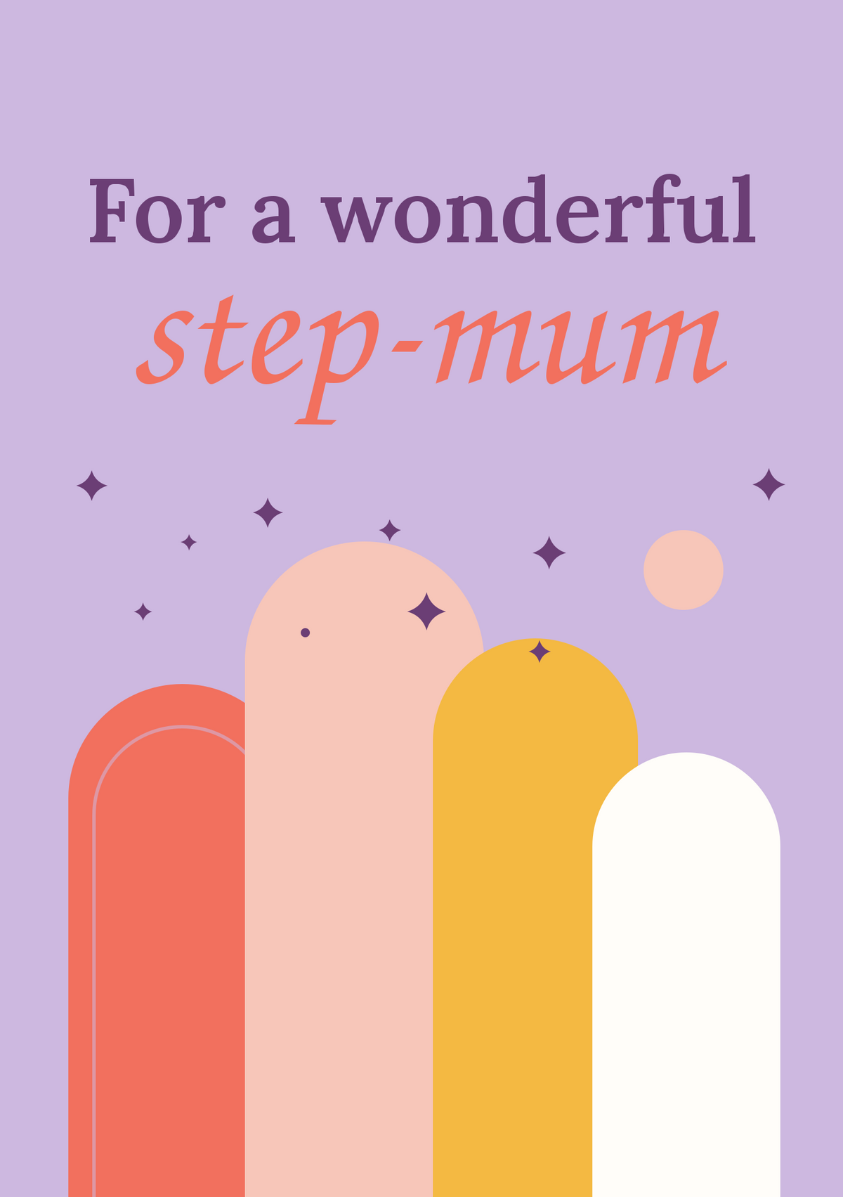 For a wonderful step-mum printable card