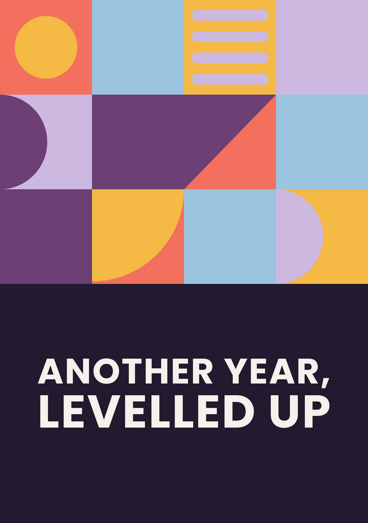 Another year, levelled up printable card