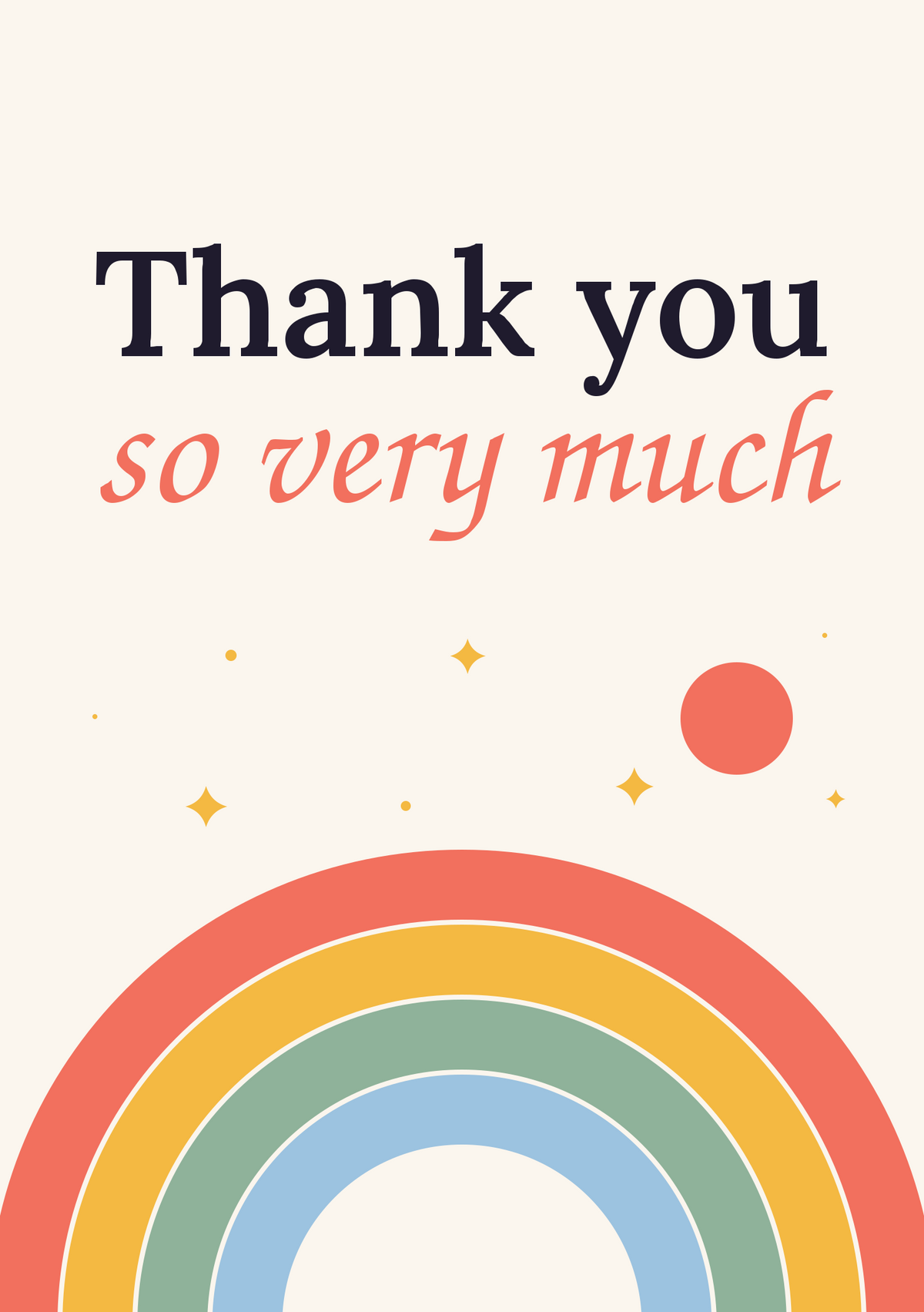 Thank you so very much printable card