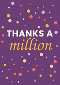 Thanks a million printable card