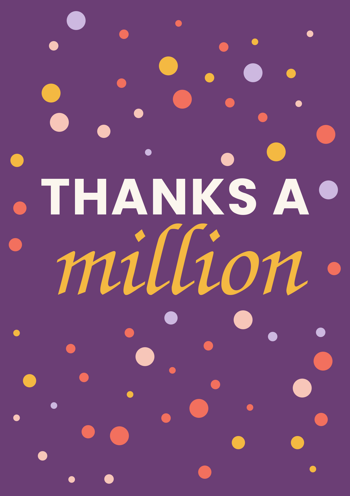 Thanks a million printable card