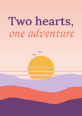 Two hearts, one adventure printable card