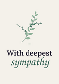 With deepest sympathy printable card