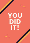 You did it! printable card